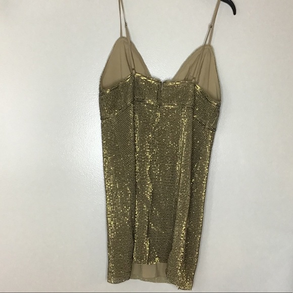 Saylor Urban Outfitters Gold Sequin Frankie Dress - Picture 6 of 8